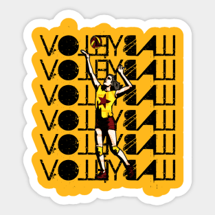 Volleyball Oldschool Game Birthday Gift Shirt Sticker